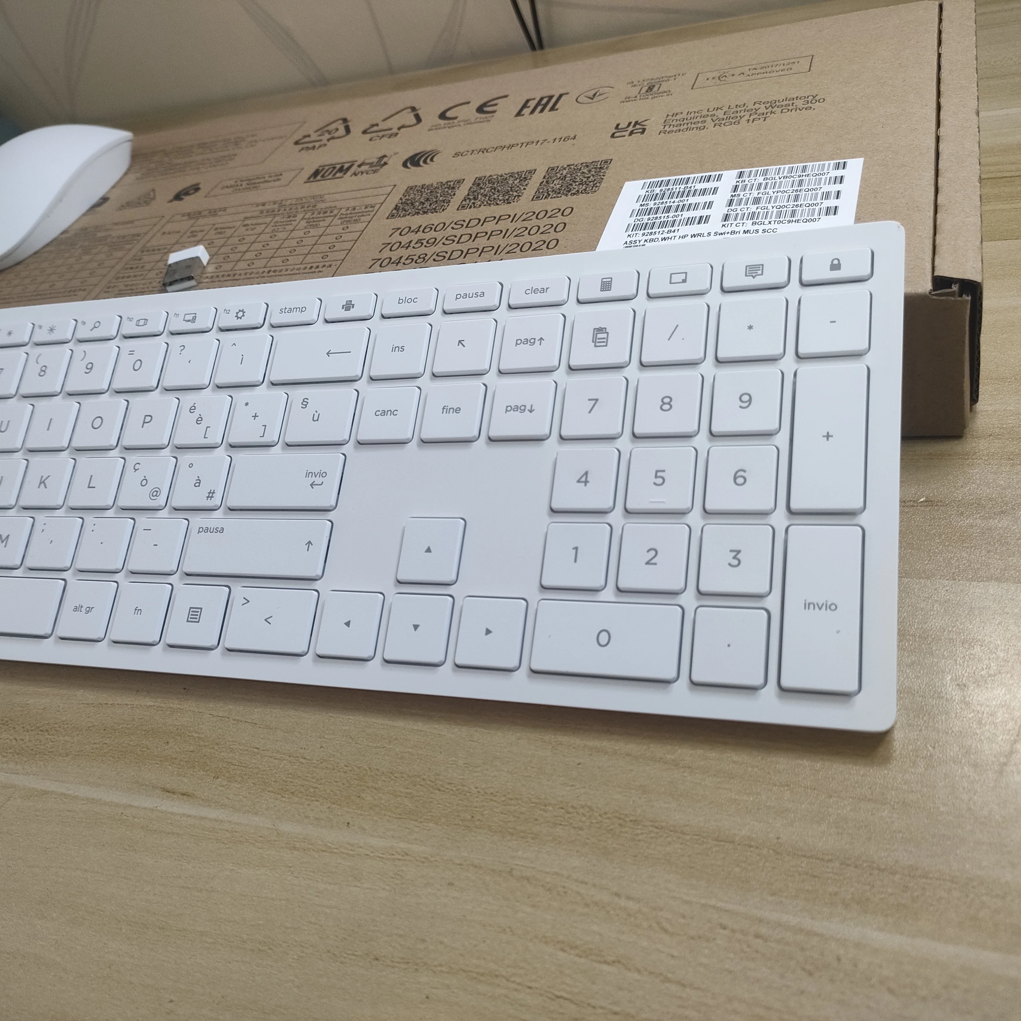 Teclado y mouse combinados inalámbricos con diseño italiano HSA-P003K HSA-P003M para HP 710 - imagen 5