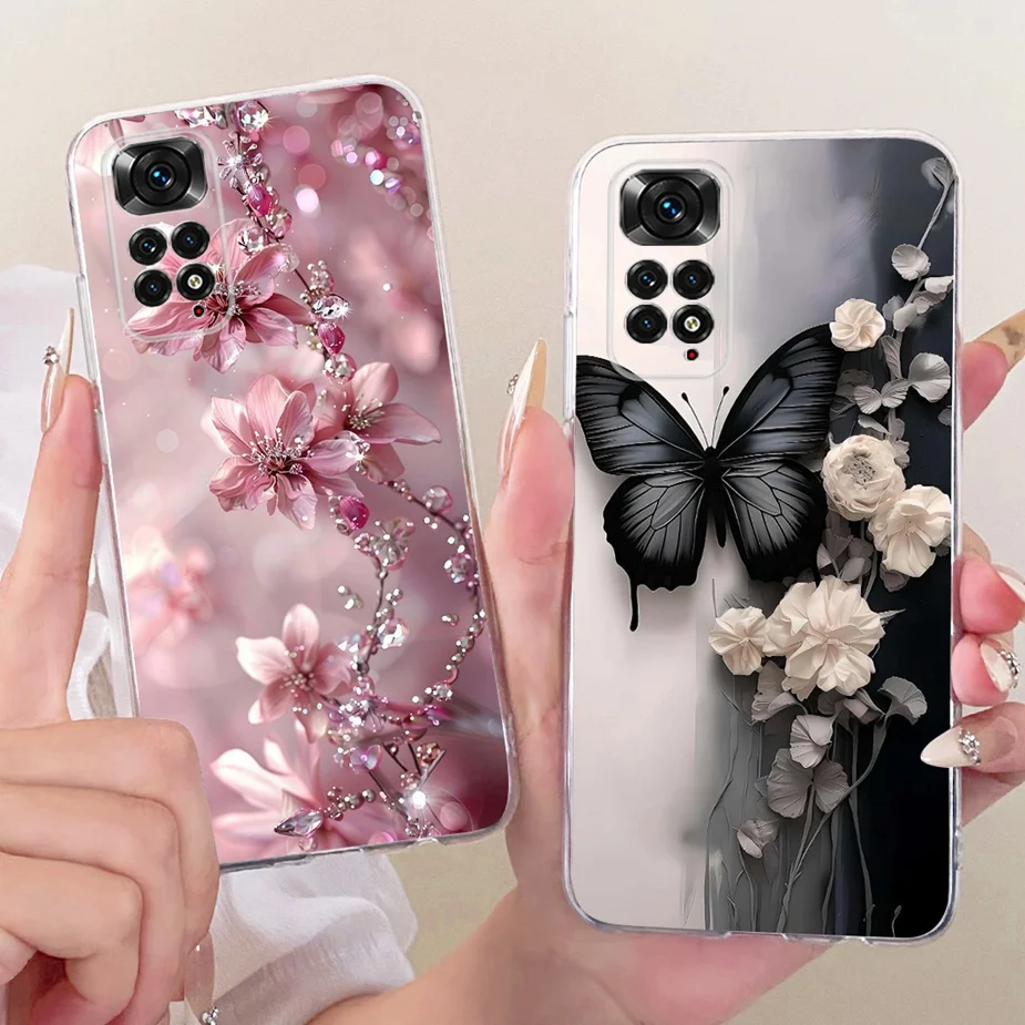 Para Xiaomi Redmi Note 11 4G funda Note 11S hermosa mariposa cubierta pintada suave funda de teléfono delgada para Redmi Note 11 Pro Plus bolsas - imagen 5