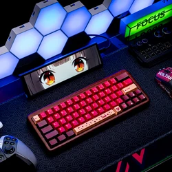 Teclas PBT AULA F75/Mad 68HE para teclado mecánico Chocolate Cereza