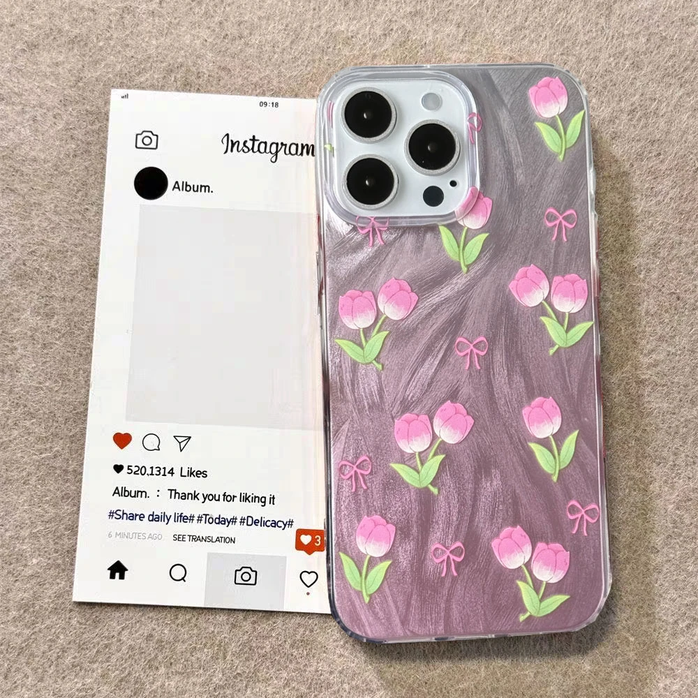 Funda de teléfono con lazo rosa degradado y flores para Honor 400 200 Magic 7 Lite 200 Pro X9a X8b X9c X8a, funda de silicona para pareja - imagen 5