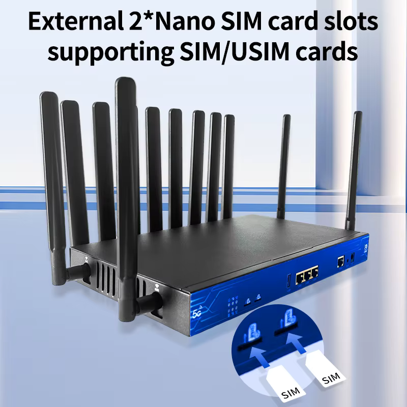 Enrutador Wiflyer 5G WIFI6 enrutador CPE doméstico enrutador de tarjeta dual de modo dual de alta velocidad 512MB DDR4 con 128MB SPI NAND Flash - imagen 5