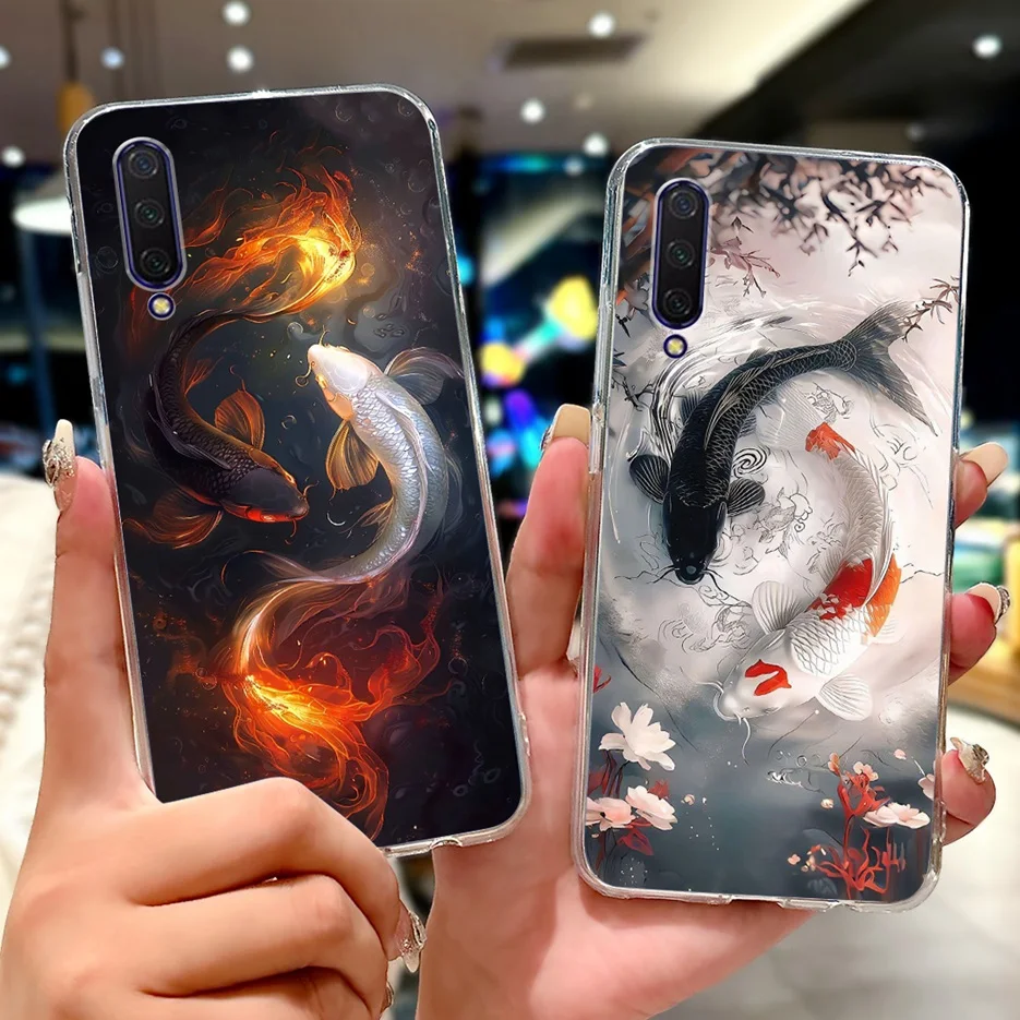 Para Xiaomi Mi CC9 funda Mi A3 Lite de lujo amor corazón pintado funda de silicona suave funda de teléfono para Xiaomi Mi CC9E MiA3 MiCC9 E Shell - imagen 2