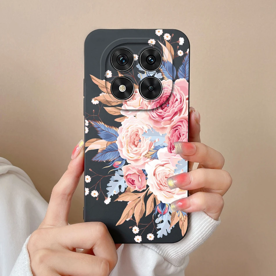 Funda de flores para Xiaomi Redmi Note 14 Pro Plus, funda trasera de protección completa de silicona líquida para Redmi Note14 14Pro, bolsa para teléfono - imagen 4