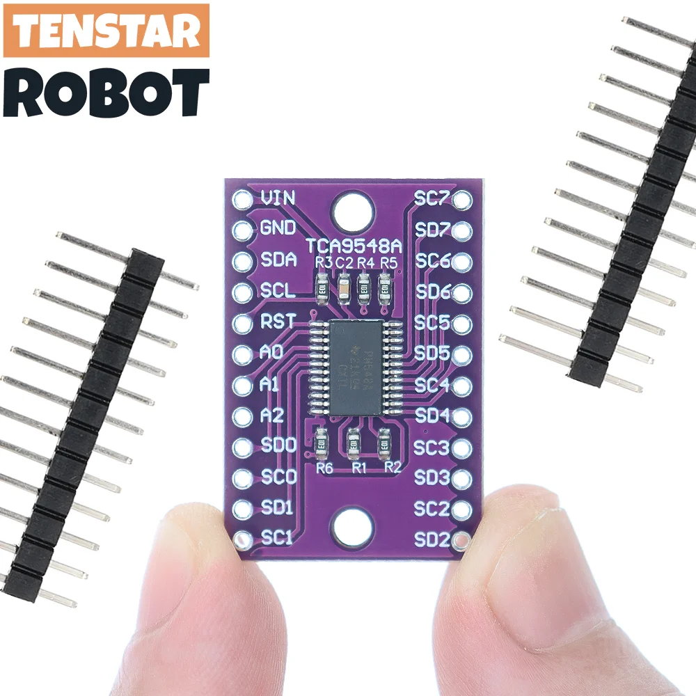 TENSTAR 3 uds TCA9548 módulo de interruptor I2C de 8 canales con reinicio TCA9548A 1 a 8 placa de expansión de Sensor I2C - imagen 2
