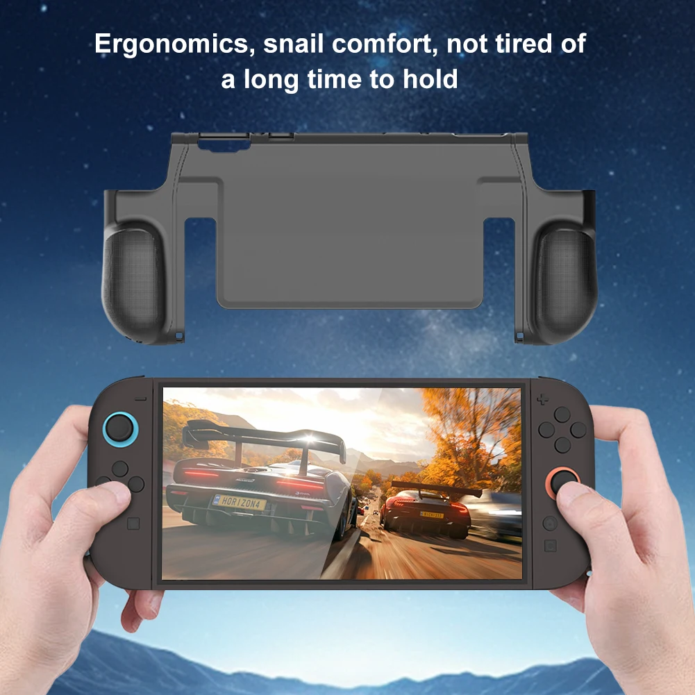 Funda transparente de TPU para Switch 2, funda protectora, carcasa de mano, mango ergonómico, cubierta de agarre con soporte para Nintendo Switch 2 - imagen 4