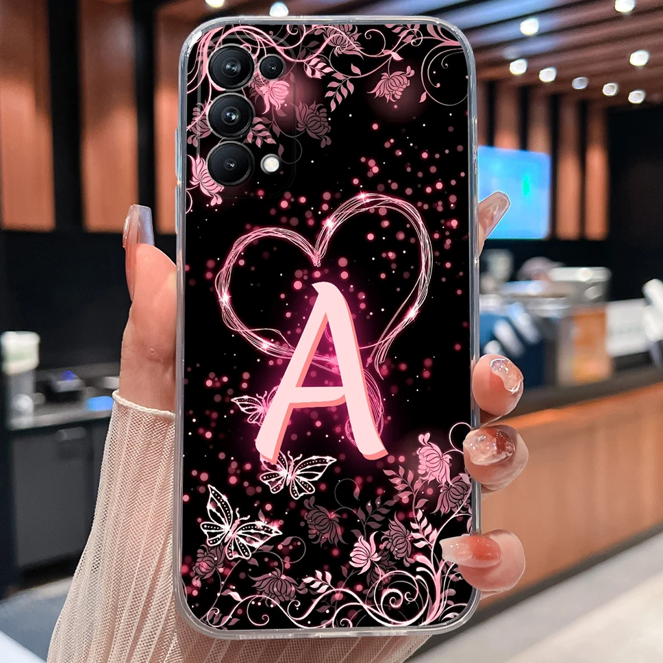 Funda de teléfono para Oppo Reno5 Pro Plus 5 Lite, funda ligera de silicona transparente de TPU suave con letras de corazón de amor para Oppo Reno 5Pro + - imagen 4