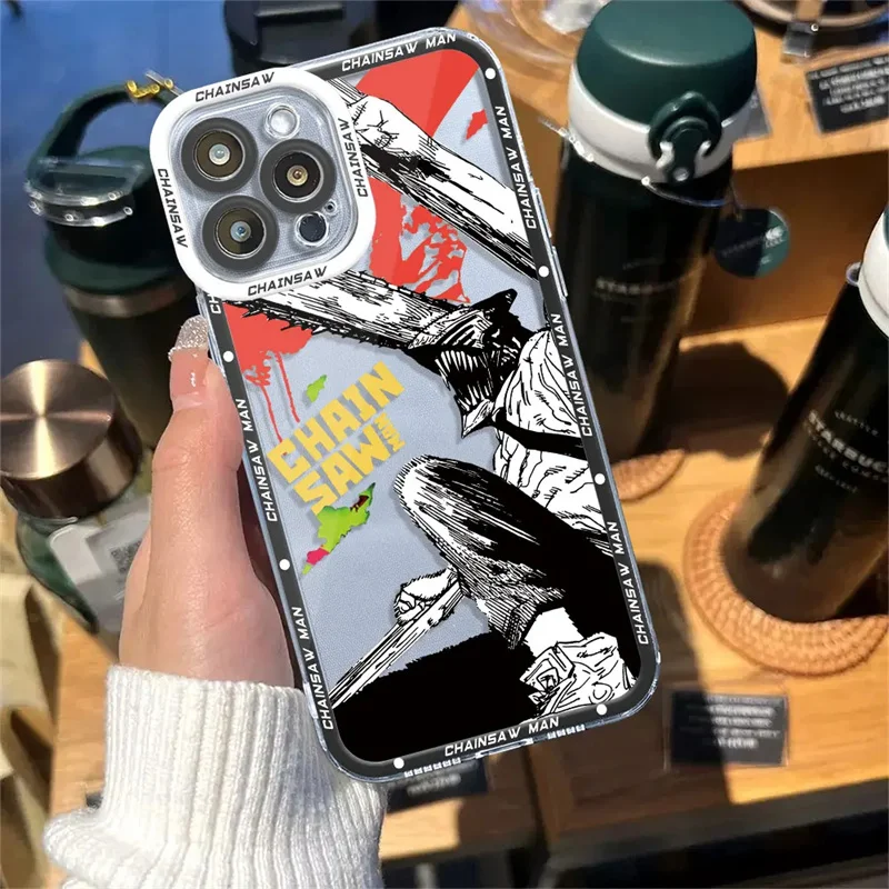 Funda de teléfono para IPhone 17 Pro Max 16 15 11 13 14 Pro Max Plus 17 Air 12 Mini 16E motosierras protección de lente para hombre bonita cubierta transparente - imagen 4