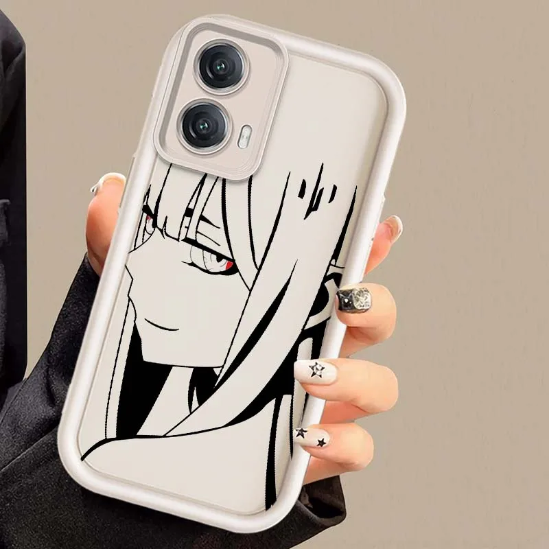 Zero Two Anime para Motorola Edge 50 60 G30 G20 G10 G05 G04s E30 E32 E14 Stylus Fusion Pro Eye Ladder funda de teléfono - imagen 5
