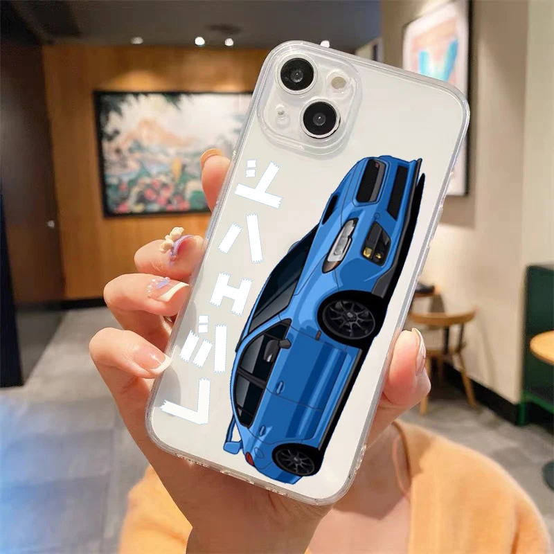 JDM Tokyo Drift Sports Car funda de teléfono transparente a prueba de golpes para iPhone 14, 15, 16, 13, 12, 11 Pro Max, 7, 8 Plus, X, XR, XS, Max, SE - imagen 4