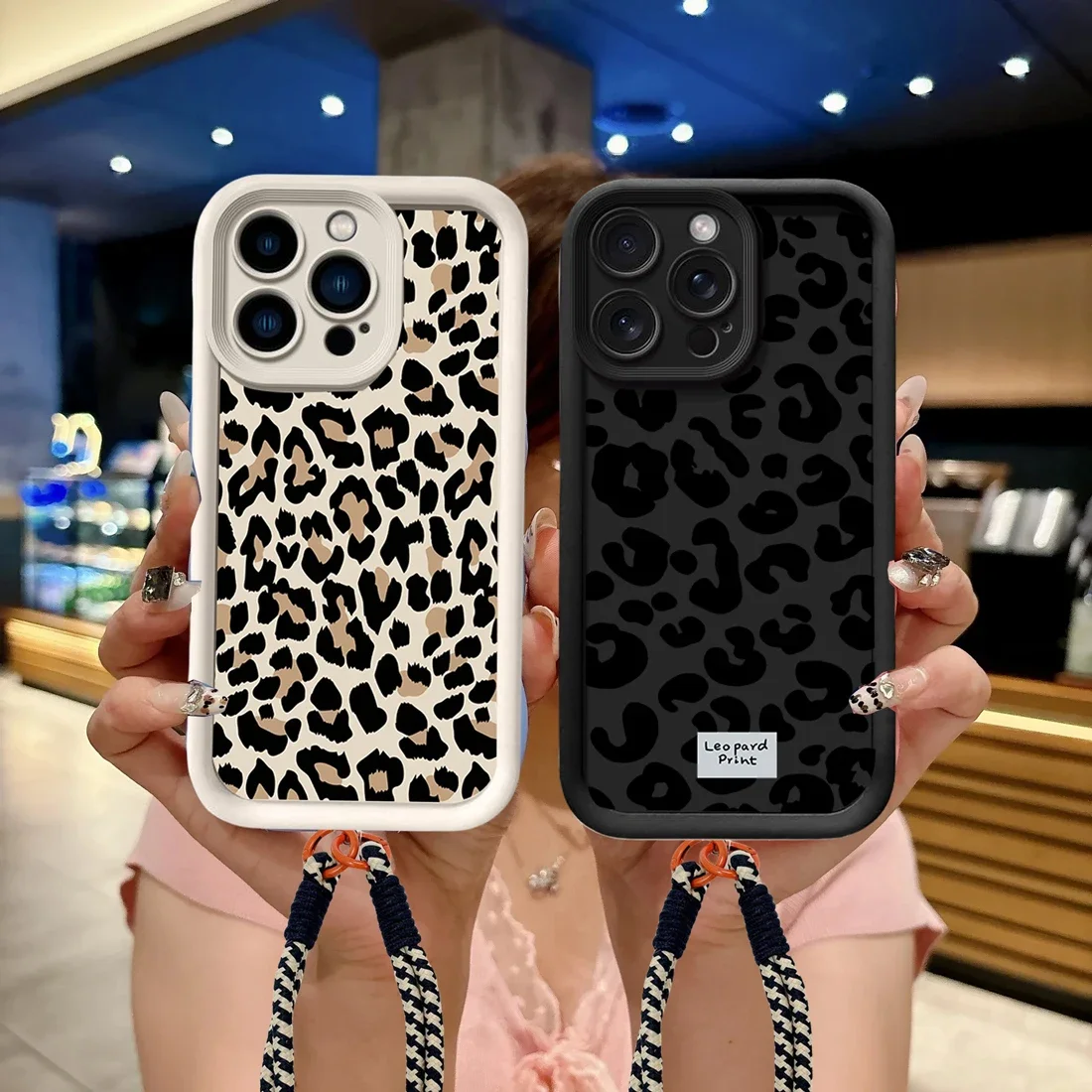Funda con cordón de cuerda con estampado de leopardo para Google Pixel 10, 9, 8, 7 Pro, 5G, Pixel, 7A, 8A, 9 Pro, XL, protección mate, minimalismo - imagen 2