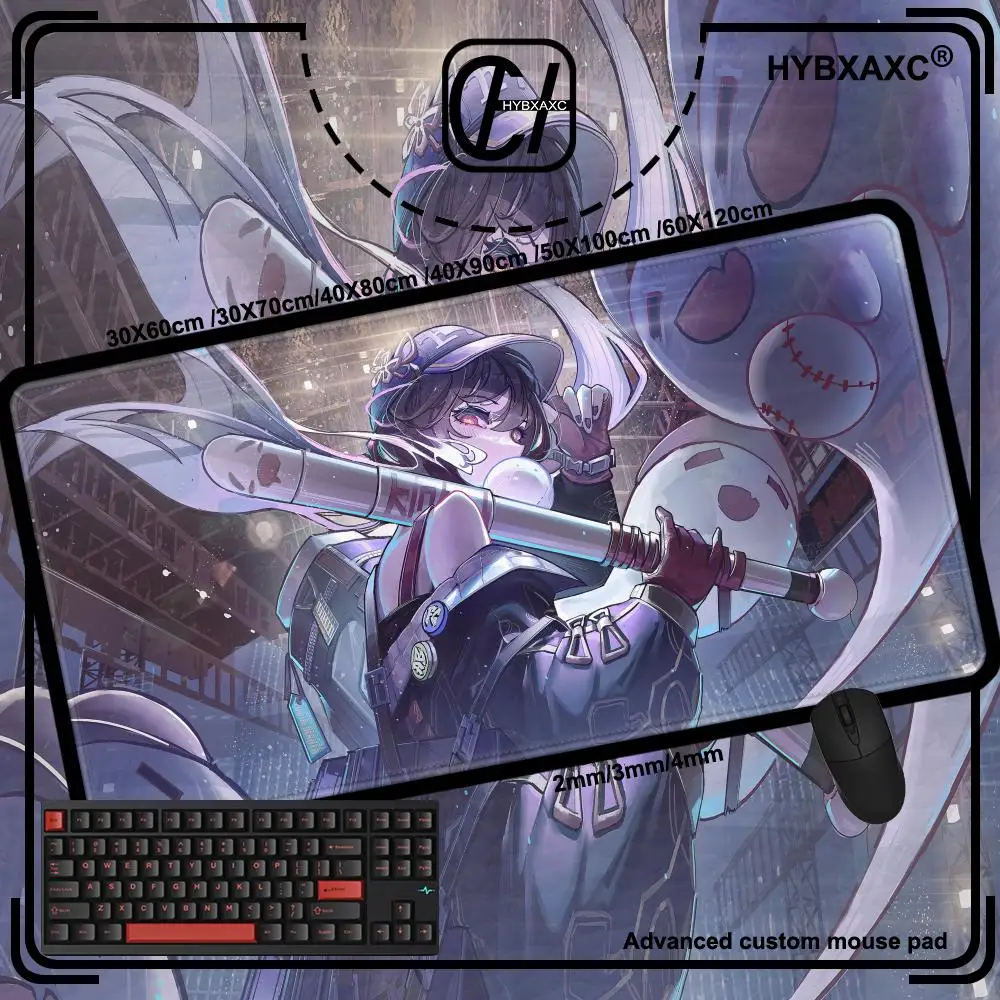 Alfombrilla de ratón Hu Tao Genshin Impact, alfombrilla de ratón personalizada con dibujos animados de Anime para juegos, alfombrillas para teclado y ratón, accesorios para dormitorio de niñas