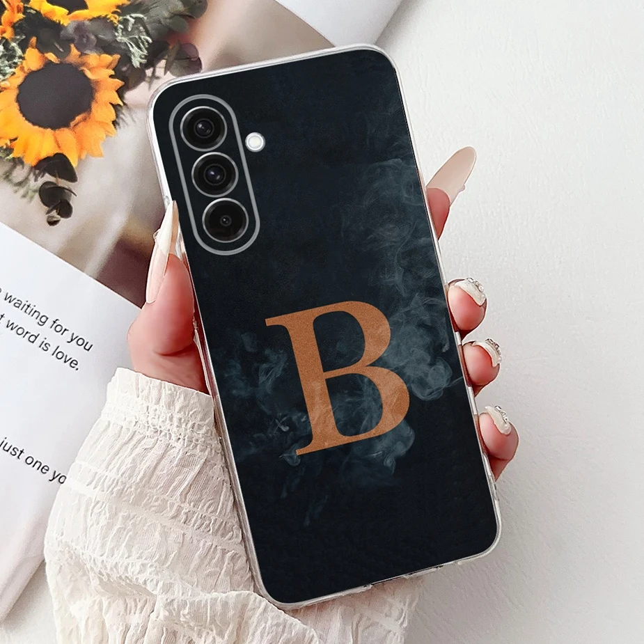 Para Samsung Galaxy A56 funda A16 A26 A36 funda de lujo con letras funda de teléfono de silicona suave para Samsung A56 A 16 26 36 Galaxy A36 bolsas - imagen 3