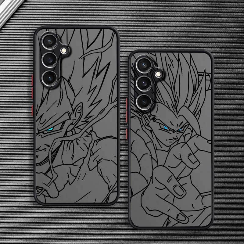 D-Dragon Ball Vegeta Cool para Samsung Galaxy S25 S24 S23 S22 FE Plus Ultra 5G funda de teléfono translúcida esmerilada - imagen 2