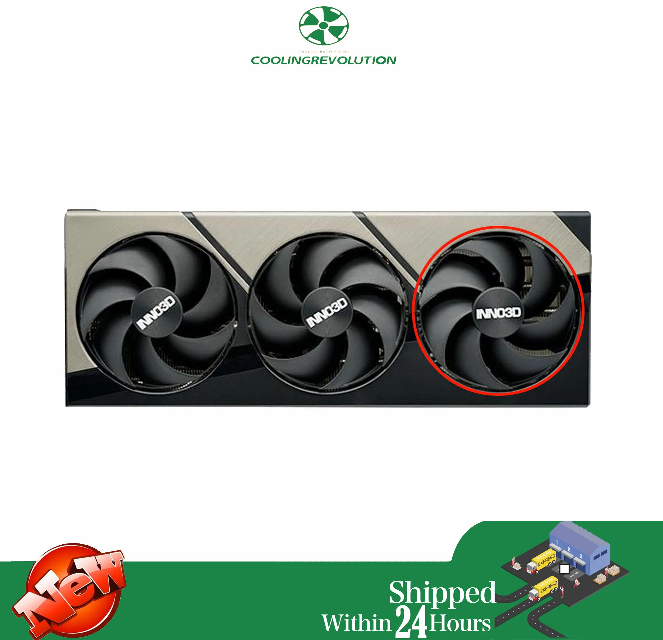 Ventilador de tarjeta gráfica para INNO3D GEFORCE RTX 4090 X3 OC, 98MM, FD10020M12D - imagen 5