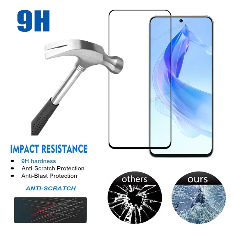 4 Uds Protector de pantalla para Honor 90 70 200 Lite vidrio templado para Honor X8A X7A X6A X8 X9 X7 X6 X7B X8B vidrio para Honor 90 Smart - imagen 3