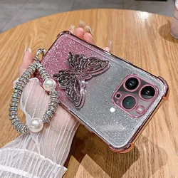 Funda Samsung Galaxy A Purpurina Soporte Mariposa Antigolpes