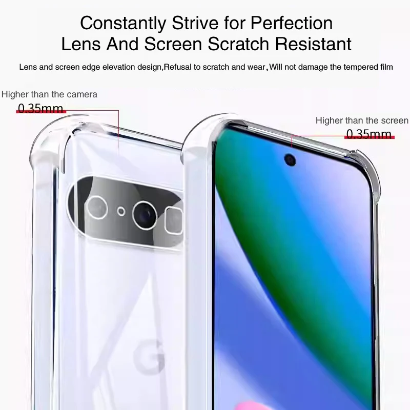 Funda de silicona suave para Google Pixel 10 Pro/10 Pro XL 5G Airbag TPU funda protectora transparente para teléfono diseño delgado a prueba de golpes - imagen 3