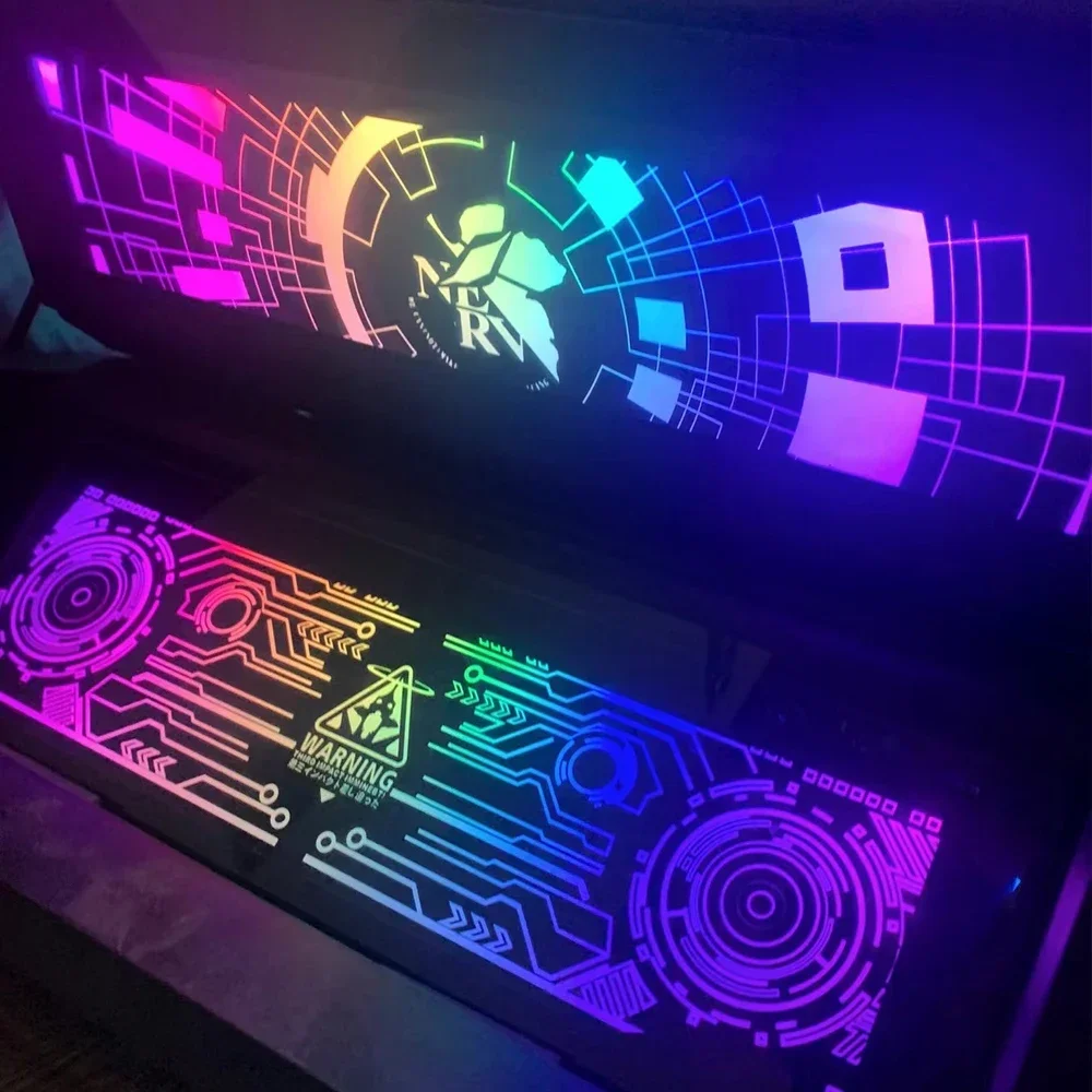 Panel de iluminación RGB con carcasa de PC personalizable, cubierta lateral GPU, deflector emisor de luz ARGB, placa decorativa para gabinete de jugador, 5/12V, AURA SYNC - imagen 2