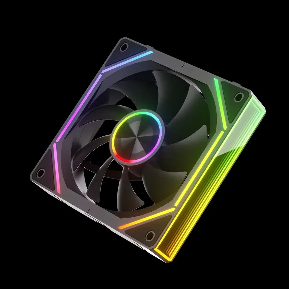 Power Train PRISM 8RS ARGB ventilador con cubierta 12CM PWM silencioso bloque de construcción integrado ventilador de refrigeración de escape frío AURA SYNC - imagen 3