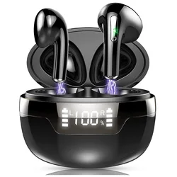 J97 Auriculares Bluetooth 5.4 TWS con LED y Cancelación de Ruido