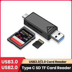 Elough USB C tipo C Micro TF lector de tarjetas SD adaptador de tarjeta de memoria inteligente USB 3,0 2,0 lector de tarjetas TF para teléfono tipo C tableta portátil