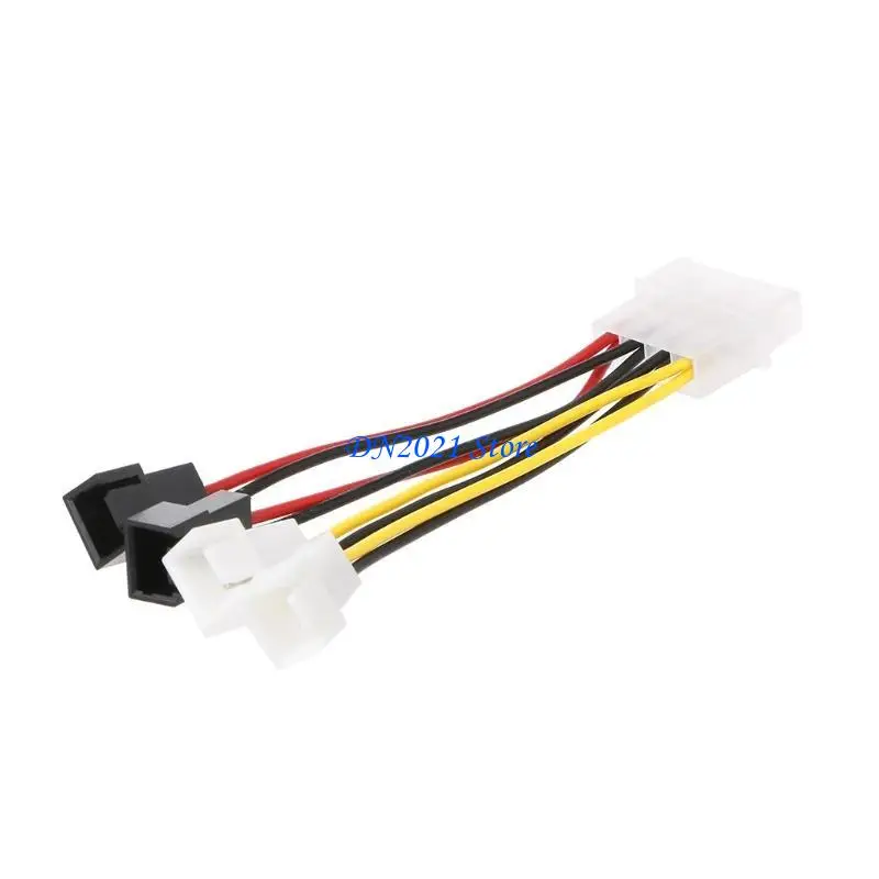 F3KE IDE Molex 4 pines a 4X 3 pines TX3 para ventilador refrigeración Cable convertidor adaptador corriente
