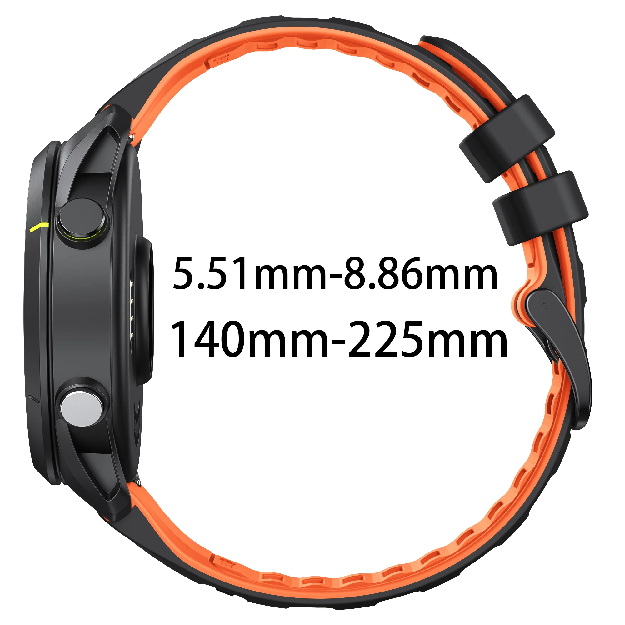 Correa de reloj Universal de 22mm, correa de silicona de 22mm para Garmin Forerunner 255/265 para pulsera Garmin vivoactive 4 Venu2 - imagen 5