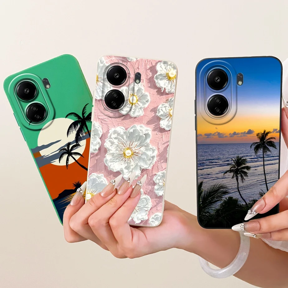 Para Xiaomi Poco C65 funda Redmi 13C 4G lindo conejo cubierta de dibujos animados suave TPU funda de teléfono para Xiaomi Redmi 13C 4G PocoC65 Fundas Coque - imagen 2