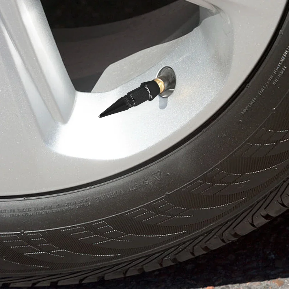 Tapas de aire de rueda de tuerca de vástago sólido, tapa de válvula de tornillo de coche colorida, tapas de válvula de neumático de rueda de coche de aluminio, Tuercas de espiga para la mayoría de los vehículos - imagen 5