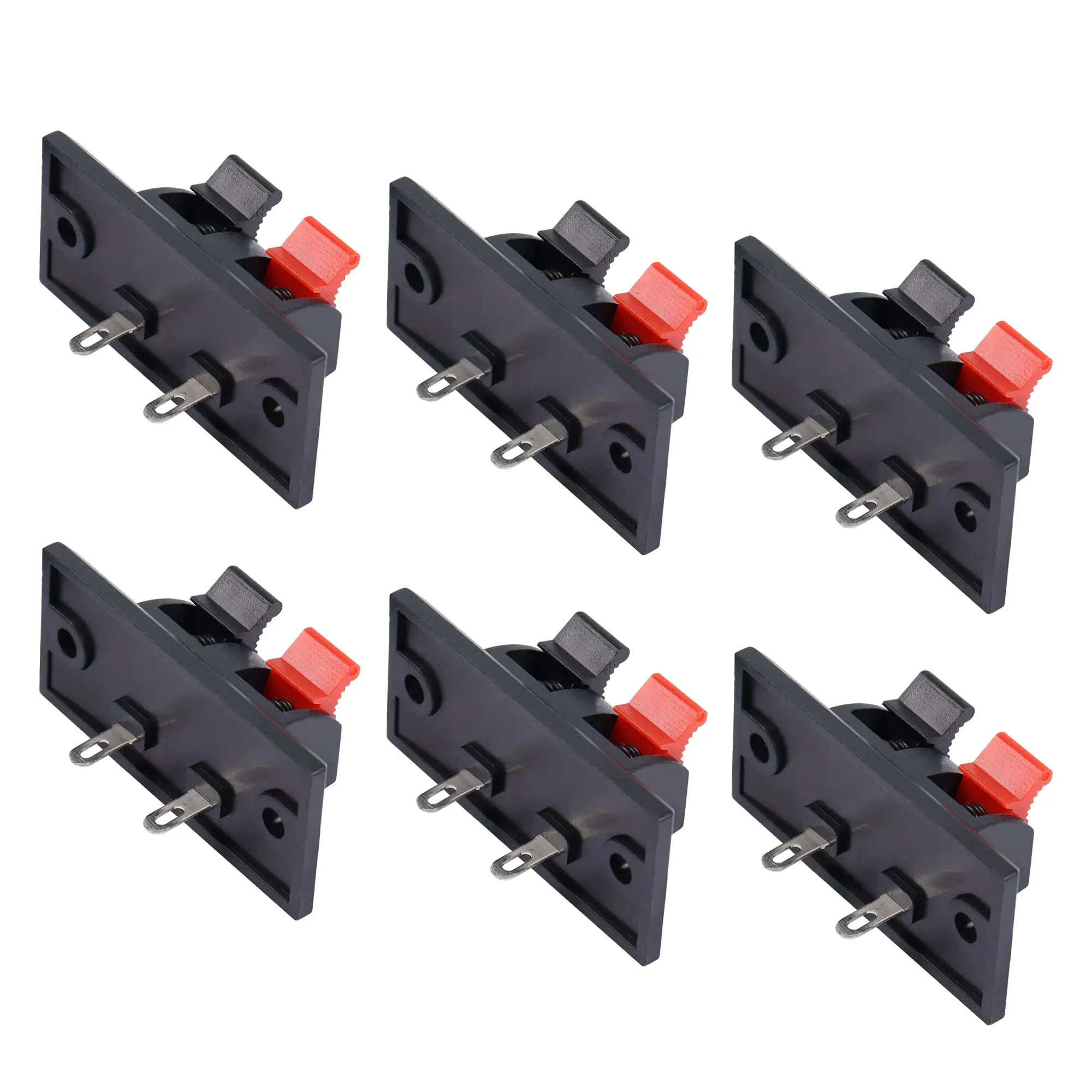 2/6/10 Uds. Conector de liberación de empuje de resorte de enchufe bidireccional bloque de terminales de altavoz - imagen 4