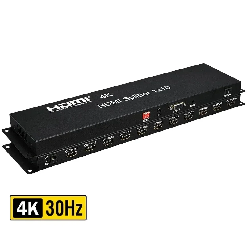 Convertidor distribuidor de vídeo divisor HDMI 4K 1x10 1 en 10 salidas pantalla multipantalla compartida para cámara PS5 PC a Monitor de TV - imagen 3