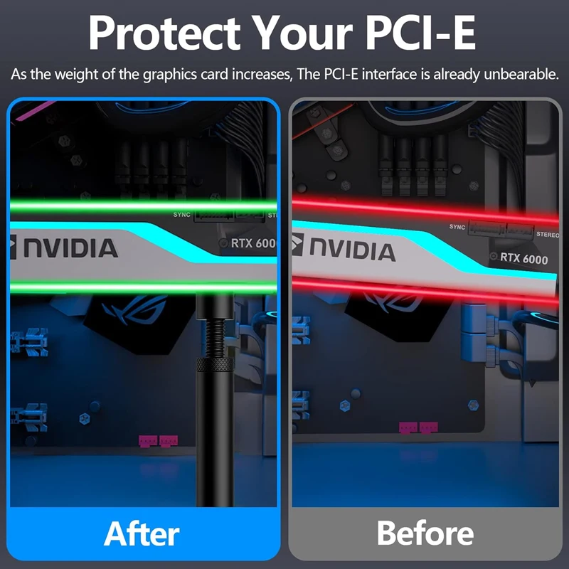 Soporte de GPU para tarjeta gráfica, soporte de tarjeta de Video, soporte antisag - imagen 5