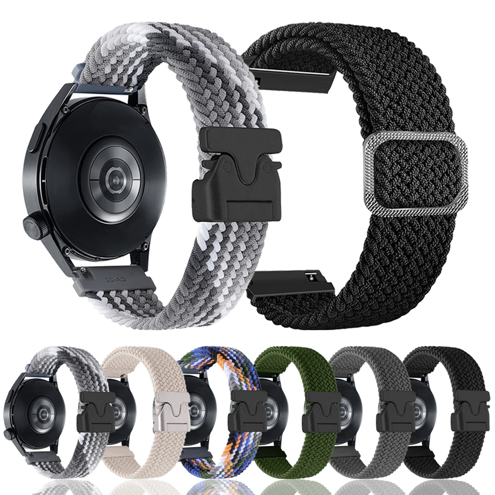 Correa deportiva de nailon para Garmin Venu 3 2 Band Forerunner 165 265 255 Music Vivoactive 5 4 pulsera 20mm 22mm correa de reloj suave
