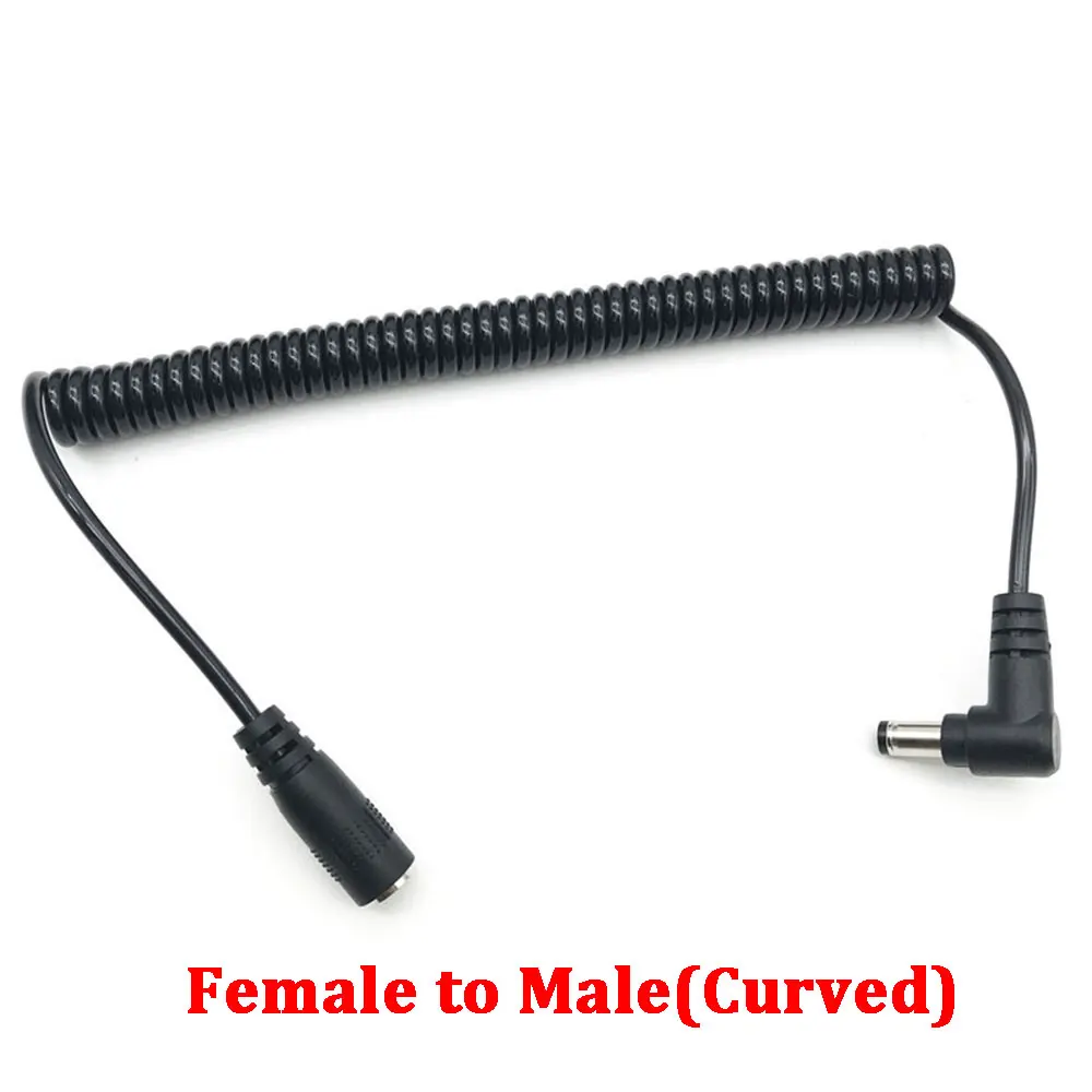 Cable en espiral de alimentación de enchufe macho a hembra, Cable de resorte de extensión para tira LED, CCTV, DC 5,5mm x 2,1mm, 5,5x2,1mm - imagen 3