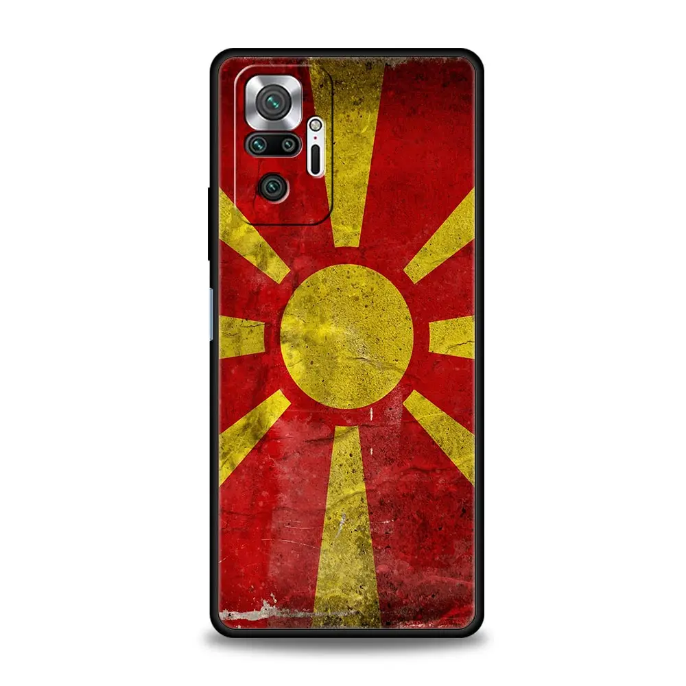 Funda de teléfono con bandera de Macedonia para Xiaomi Redmi Note 14 13 12 5G 11 10 Pro Plus 4G 9S 9 14C 13C 12C 10C 9C 9A funda suave de TPU - imagen 4