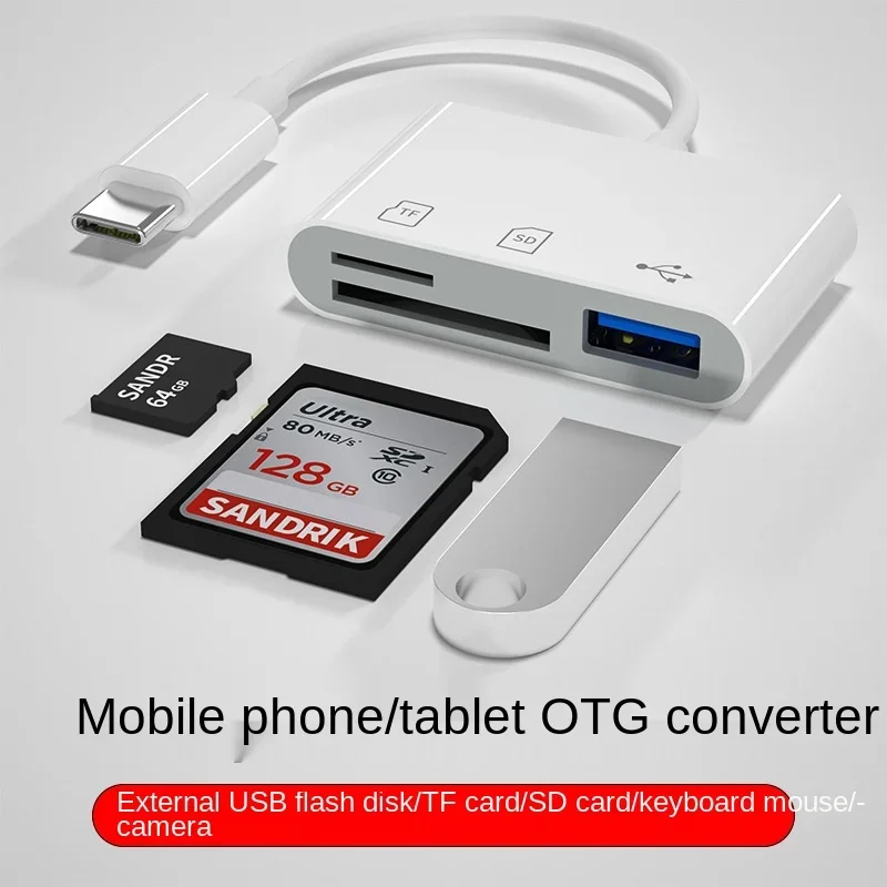Lector de Tarjetas de Memoria para Dispositivos, Adaptador con USB Tipo C para TF CF SD, OTG, Flash Compacto para IPad Pro, Huawei, Macbook - imagen 3