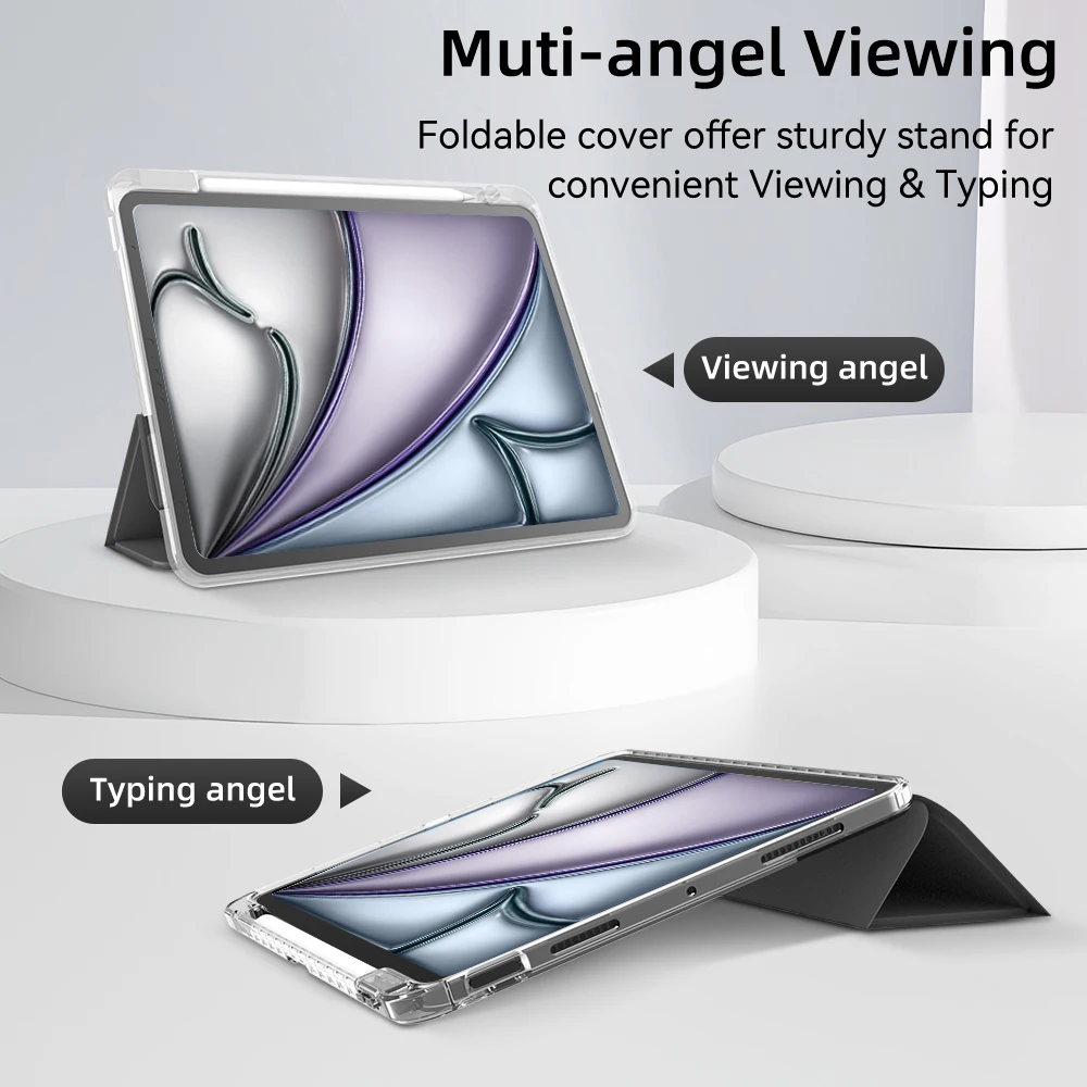 Funda transparente para iPad Air 2024, 11 pulgadas, 13 pulgadas, M2 Pro, 13 pulgadas, 11 pulgadas, M4, iPad 10.a generación, 10,9, Air 4/5, iPad 7/8/9a 10,2, 5/6a, 9,7 pulgadas - imagen 3