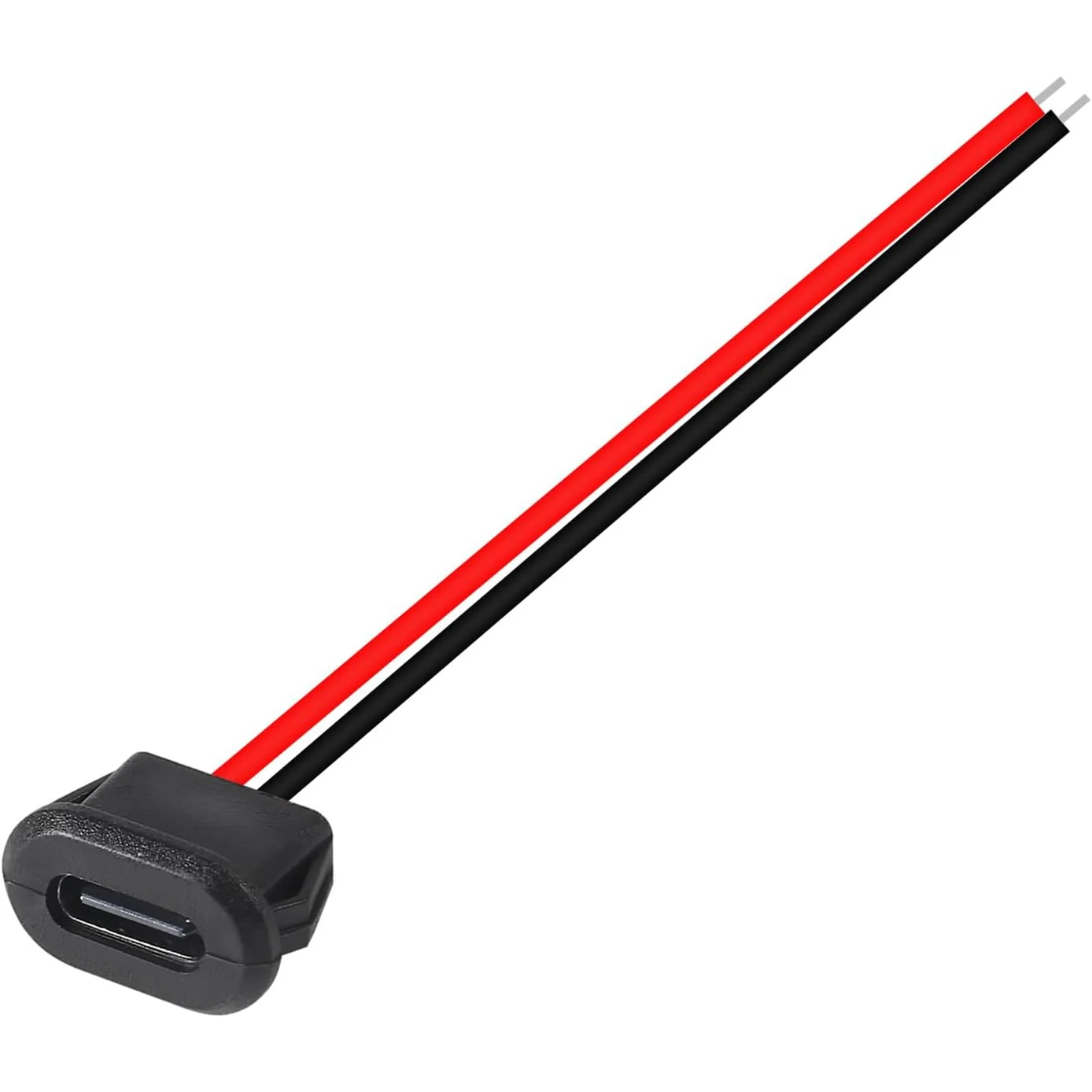 Conector USB tipo C resistente al agua, base hembra de compresión directa, interfaz de carga con cable de soldadura, 5/10/15 Uds. - imagen 3