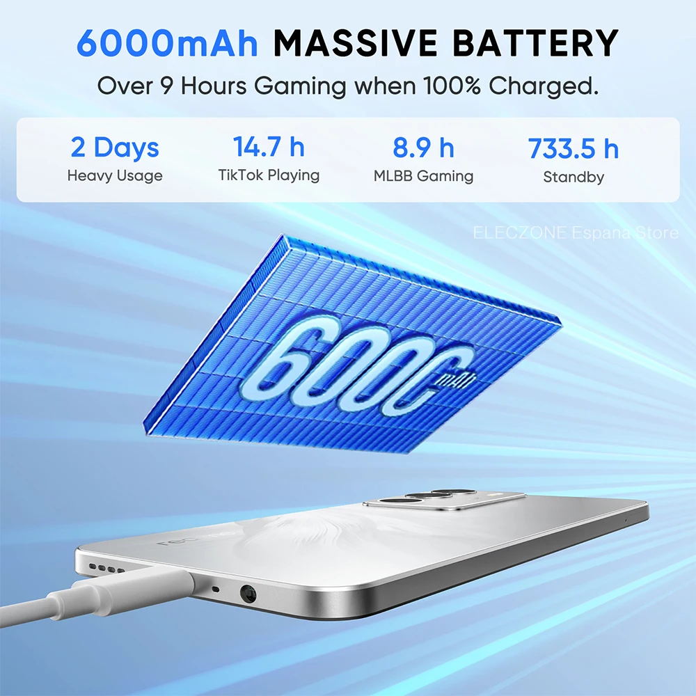 Versión global del smartphone realme C71 4G con pantalla Eye Comfort de 6,67 pulgadas y 120 Hz, batería de 6000 mAh, cámara AI de 50 MP y chipset Octa-Core. - imagen 4