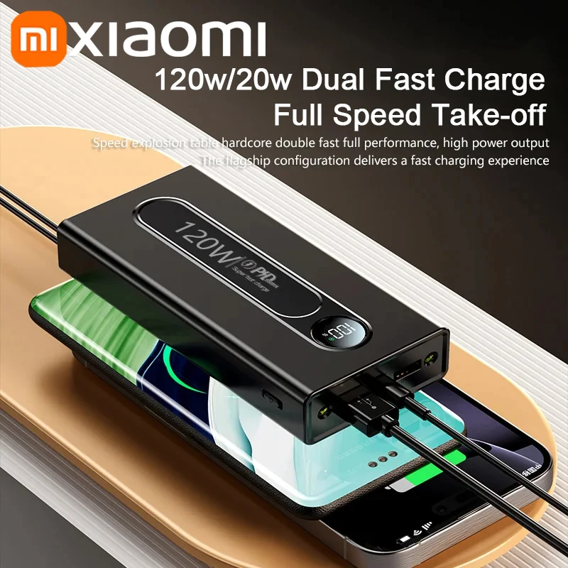 Xiaomi 200000 mAh PowerBank de alta capacidad pantalla Digital LED PowerBank 120W batería de carga súper rápida para IPhone Samsung Huawei - imagen 4