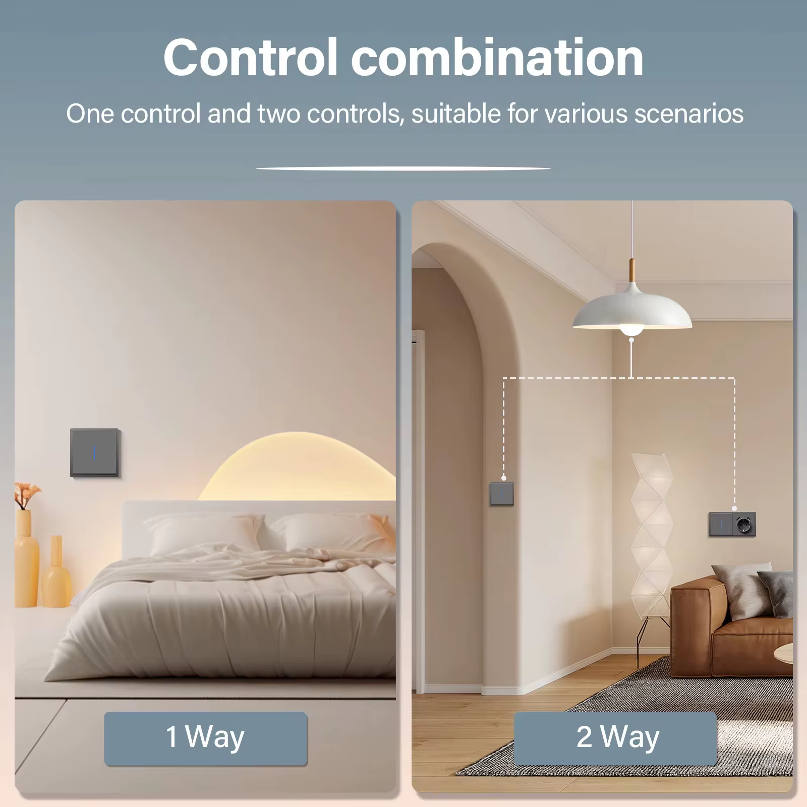 BSEED 1/2 interruptores de luz de pared enchufe de alimentación de la UE USB tipo c TV/ST/TL CAT6 mecanismo de enchufes de Internet piezas de bricolaje marcos de plástico - imagen 4