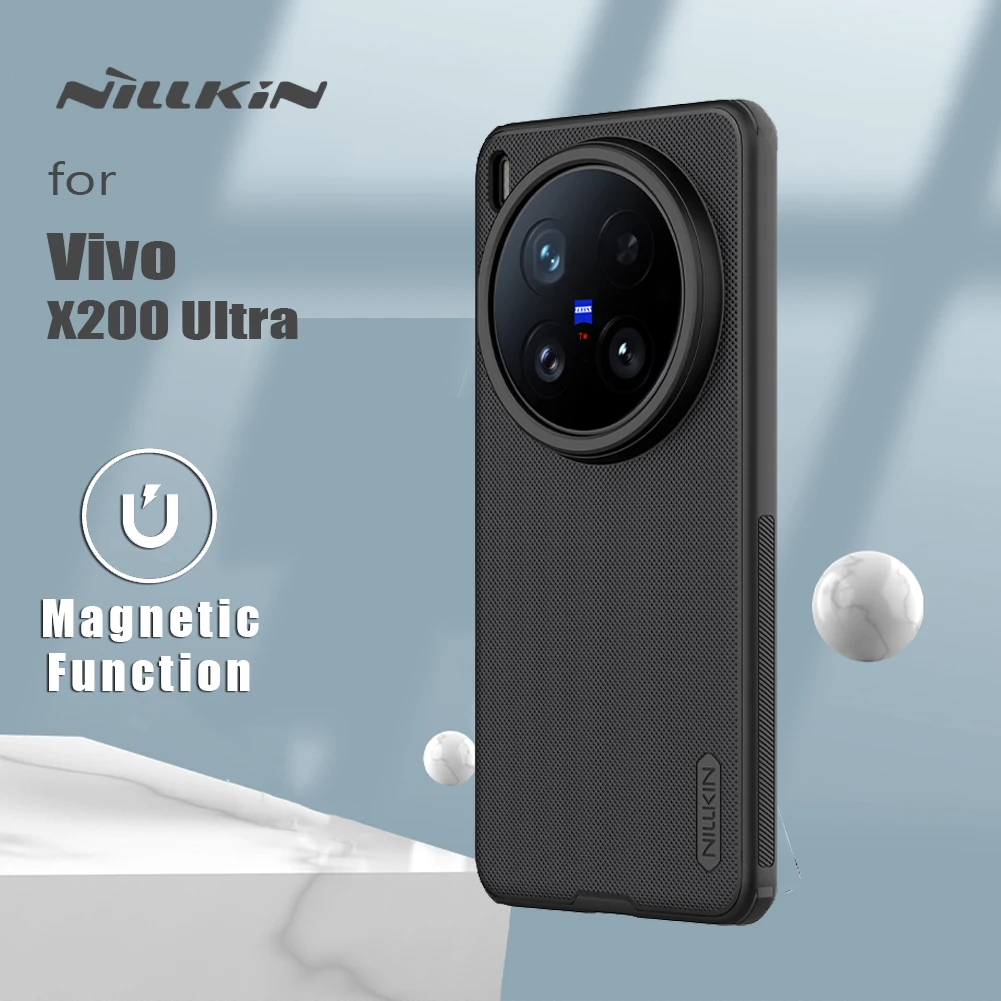 Nillkin para Vivo X200 Ultra 5G funda Super Frosted Shield Pro magnética ultrafina dura Magsafe delgada cubierta de borde suave - imagen 2