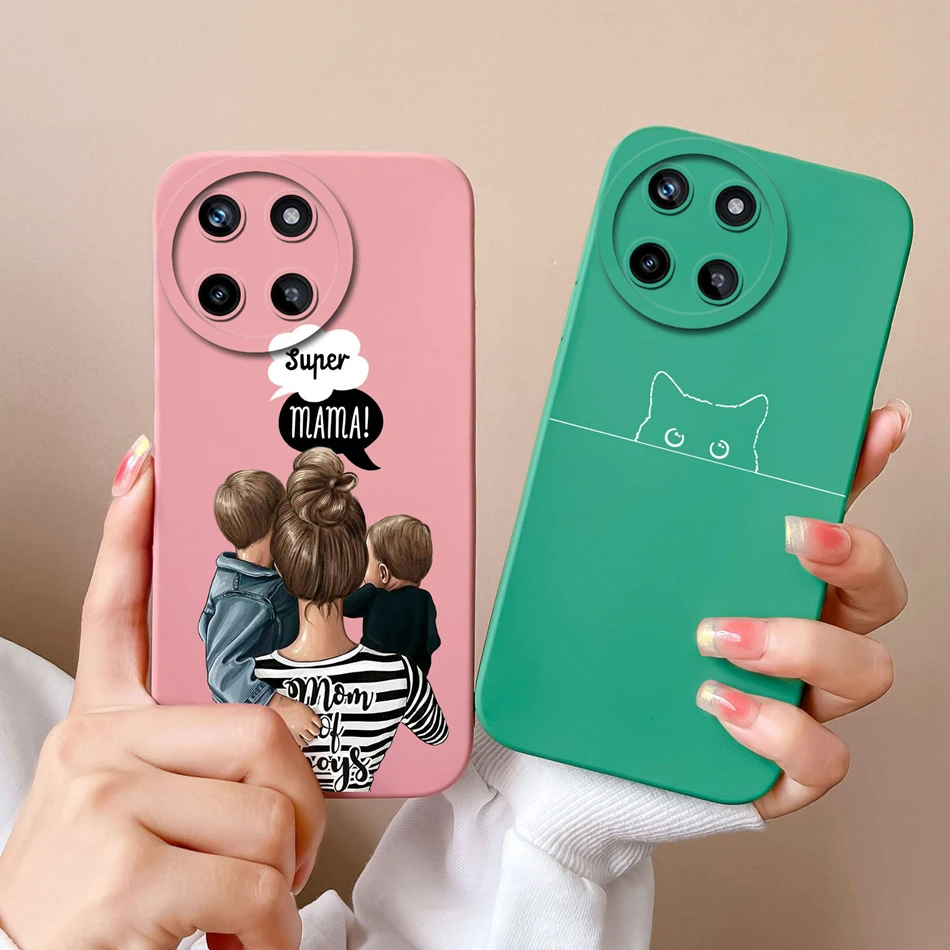 Funda para Realme 11 Pro Plus Bear, cubierta completa, silicona líquida suave a prueba de golpes, parachoques para Realme11 4G 5G 11Pro + Capa Funda - imagen 3
