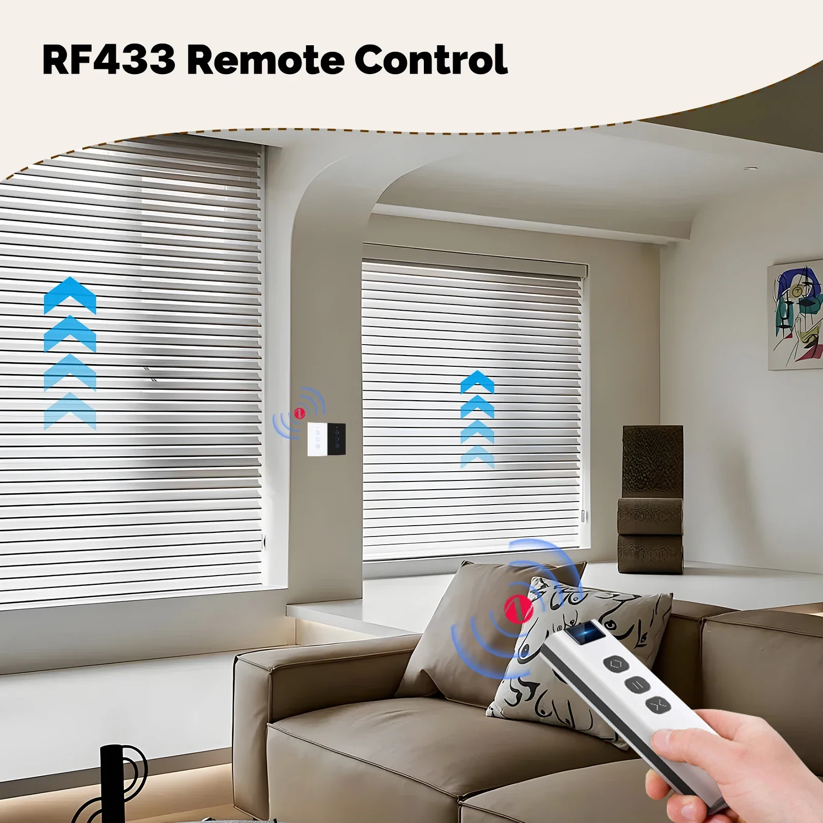MOES Tuya ZigBee interruptor de cortina táctil de vidrio inteligente aplicación RF Control inalámbrico cable neutro ignífugo requerido con Alexa Google Home - imagen 3