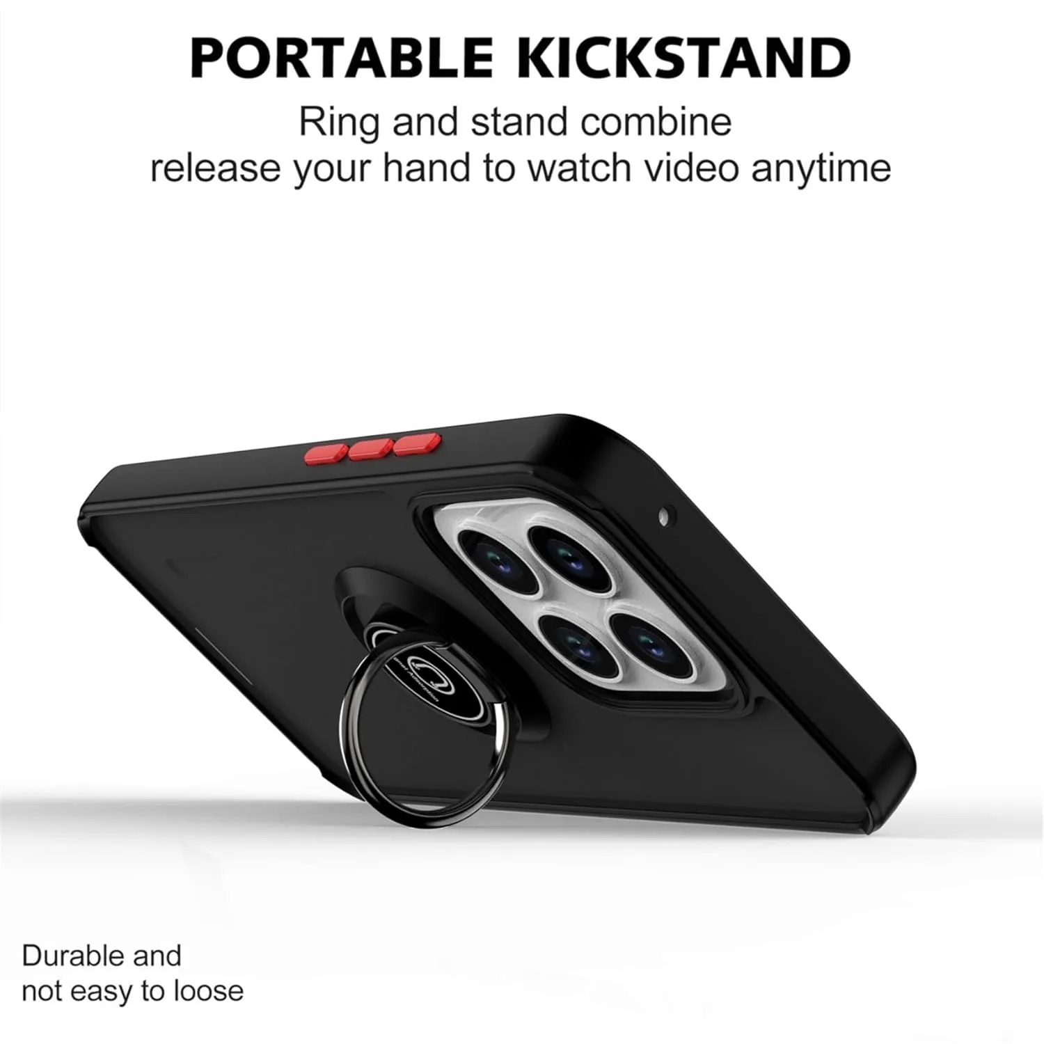 Armadura mate funda para Motorola Moto G56 G86 cubierta anillo soporte magnético a prueba de golpes Shell Coque Fundas - imagen 4