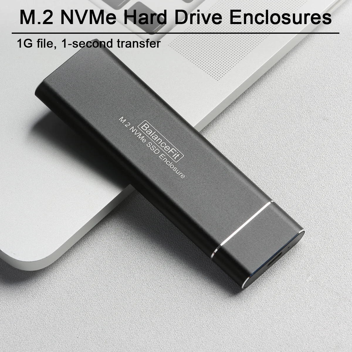 Caja SSD M.2 NVMe, USB 3.1 Gen 2 a NVME M-Key/(B+M) Caja externa de unidad de estado sólido, para SSD 2230/2242 /2260/2280