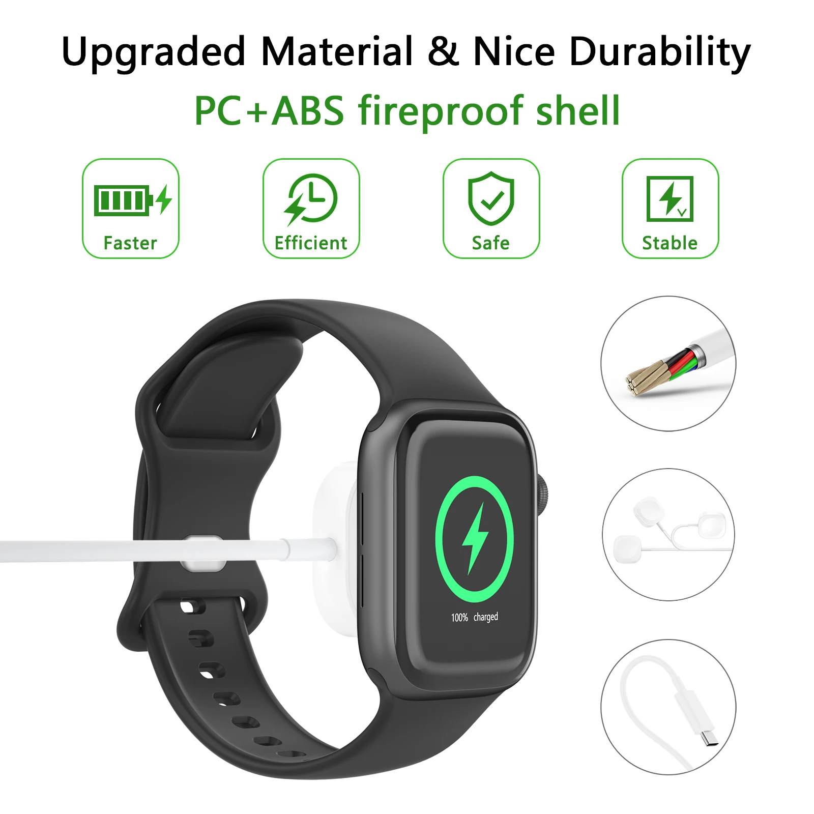 Cargador acoplado a Apple Watch