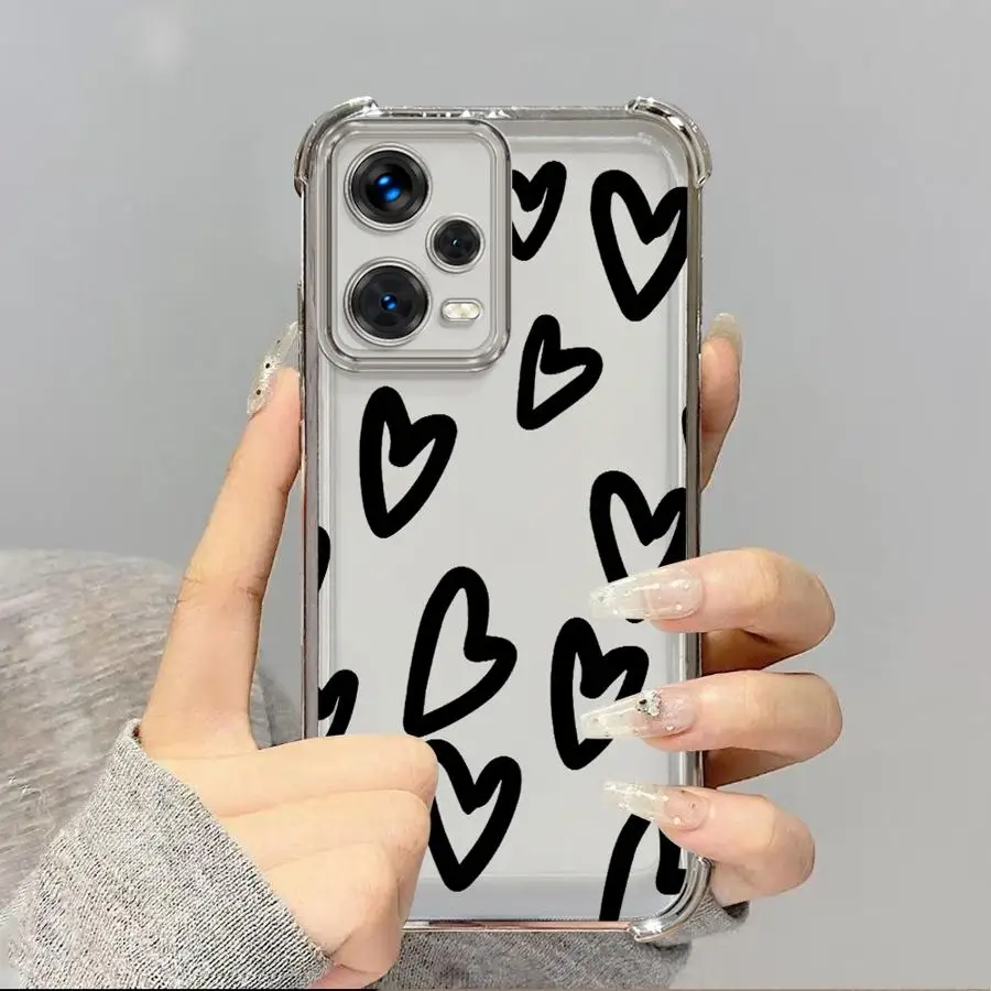 Funda de teléfono para Redmi Note 14 Pro Plus 10 Lite 11s 11 12 13 10 Pro 10s 9S funda suave corazón de amor creativo - imagen 5
