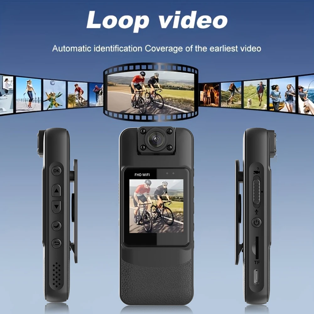 Mini cámara WiFi 4K HD, visión nocturna infrarroja, cámara resistente al cuerpo con Clip, adecuada para grabación de aplicación de la ley, actividades al aire libre - imagen 5