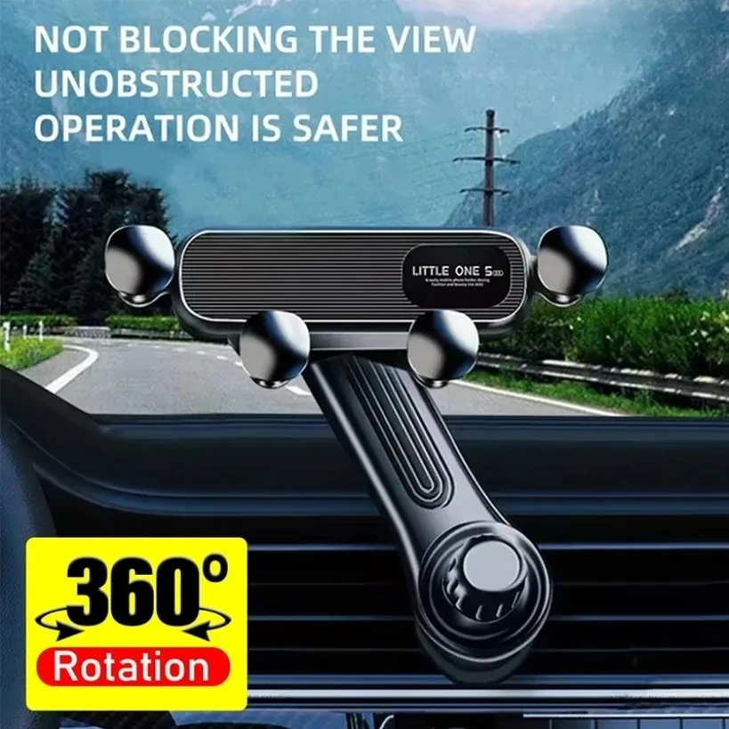 Soporte de teléfono de coche por gravedad, soporte GPS escalable para tableta y teléfono móvil para iPhone 17 16 15 14 13 Pro Max samsung Xiaomi Huawei